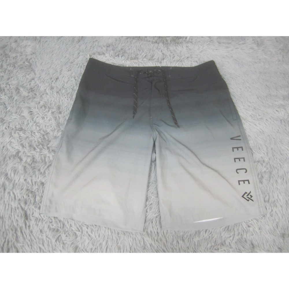 VEECE Shorts Mens 34 Gray Hybrid Board Rec Swim Drawstring Polyester Blend